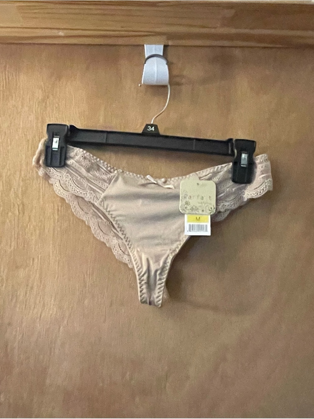 Lace-Trim Thong Panty